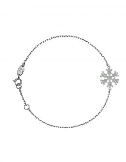 Браслет «Снежинка» с белыми бриллиантами