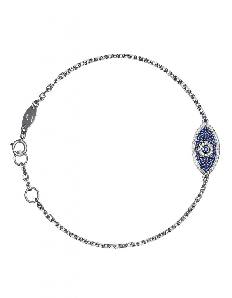 Браслет "Глаз" с бриллиантами и сапфирами (B) - GEOMA Jewelry