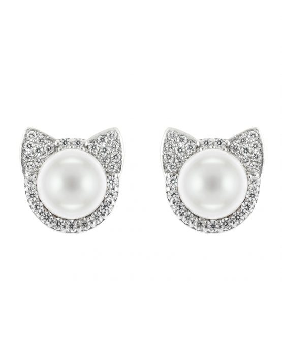 Earrings Cats with diamonds