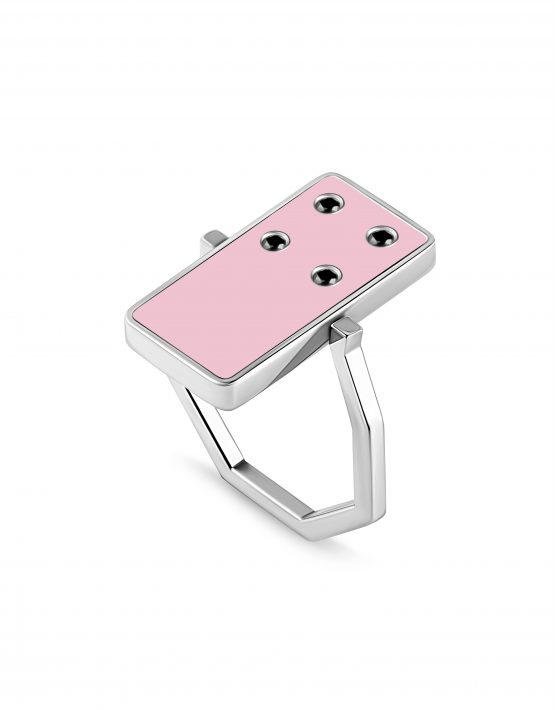 Кольцо Domino розовое